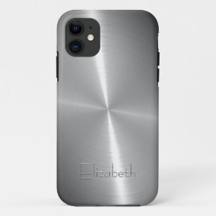 Coque iPhone 11 Métallique en acier radial brillant frais