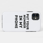 Coques Case-Mate iPhone Mettez votre nombre dans mon téléphone (Dos (Horizontal))
