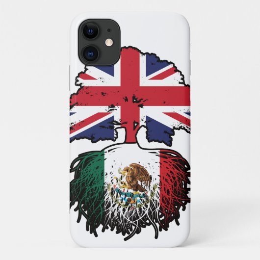 Coques Case-Mate iPhone Mexique Mexique Royaume-Uni drapeau des racines de (Dos)