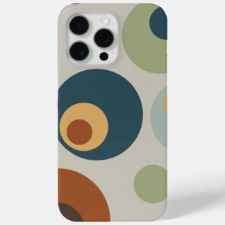 Coque iPhone 15 Pro Max Mi-Siècle Moderne Cercles amusants