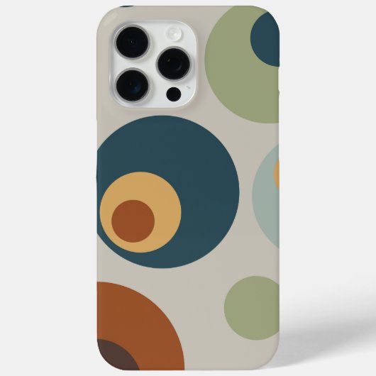 Coques Case-Mate iPhone Mi-Siècle Moderne Cercles amusants (Verso)