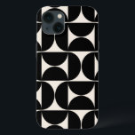 Case-Mate iPhone Case Mi-Siècle Moderne Motif Vintage Noir Et Blanc<br><div class="desc">Motif moderne rétro du milieu du siècle - Formes géométriques Abstraites - Motif minimaliste en noir et blanc crème.</div>