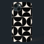 Case-Mate iPhone Case Mi-Siècle Moderne Motif Vintage Noir Et Blanc<br><div class="desc">Motif moderne rétro du milieu du siècle - Formes géométriques Abstraites - Motif minimaliste en noir et blanc crème.</div>
