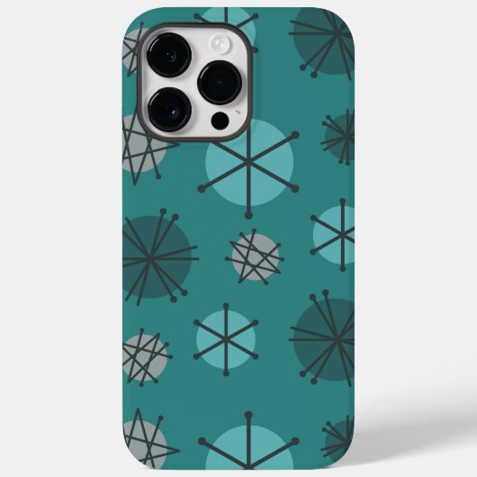 Coques Case-Mate iPhone Mi-Siècle Moderne Starburks Turquoise (Verso)