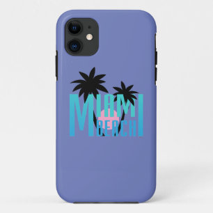 Coque iPhone 11 Miami-Beach-Floride-Typographie