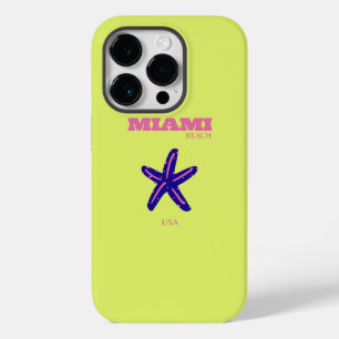 Coque Pour iPhone 14 Pro Miami, Miami Beach, Travel Art, Preppy