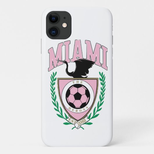 Coques Case-Mate iPhone Miami Soccer de style universitaire  (Dos)