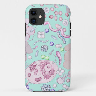 Case-Mate iPhone Case Microbiologie dans le bleu