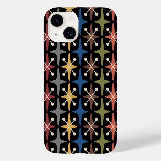 Coques Case-Mate iPhone Mid Century Modern Starburst Pattern (Verso)