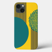 Coques Case-Mate iPhone Midcentury Modern Circle and Lines (Verso)