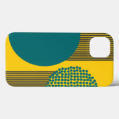 Coques Case-Mate iPhone Midcentury Modern Circle and Lines (Verso (horizontal))