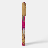 Coques Case-Mate iPhone Midnight Garden Hawaii Faux Wood Pink (Verso / Droite)