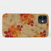 Coques Case-Mate iPhone Midnight Garden Hawaii Red Faux Wood (Dos (Horizontal))