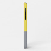 Coques Case-Mate iPhone Miel Abee mignonne monogramme jaune et gris (Dos/Gauche)