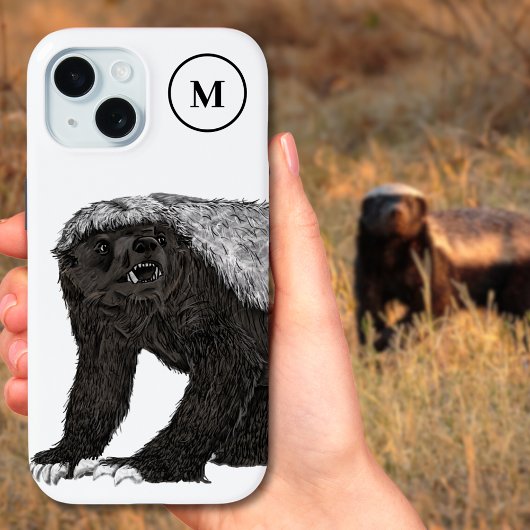 Coques Case-Mate iPhone Miel badger monogramme initial