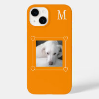 Mignet Un Photo Chien Une Seule Initiale Orange