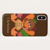Coques Case-Mate iPhone Mignon avalez la dinde ajoutent le thanksgiving (Dos (Horizontal))
