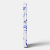 Coques Case-Mate iPhone mignon blanc bleu simple fleurs feuilles (Verso / Gauche)