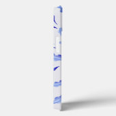 Coques Case-Mate iPhone mignon blanc bleu simple fleurs feuilles (Verso / Droite)