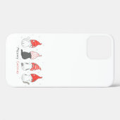 Coques Case-Mate iPhone mignon chat avec gnome casquette pour noël. (Verso (horizontal))