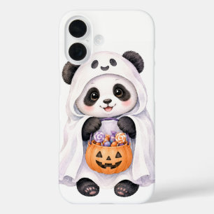 Coques iPhone 16 Mignon fantôme d'Halloween Panda Citrouille Candy 