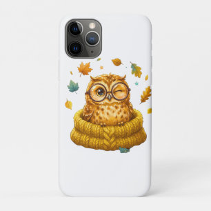 Case-Mate iPhone Case Mignon Hibou Automnal Jaune Pull Feuilles D'Automn