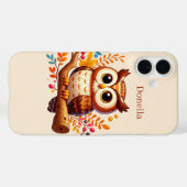 Coques Case-Mate iPhone Mignon hibou saisonnier ajouter un nom (Verso (horizontal))
