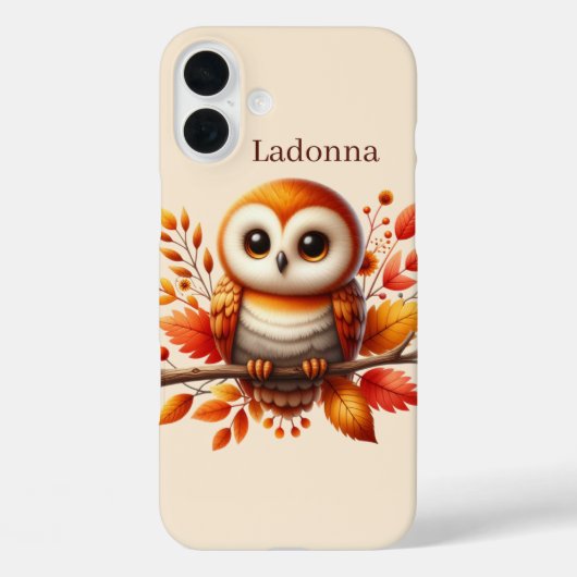Coques Case-Mate iPhone Mignon hibou saisonnier ajouter un nom (Verso)