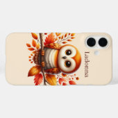 Coques Case-Mate iPhone Mignon hibou saisonnier ajouter un nom (Verso (horizontal))