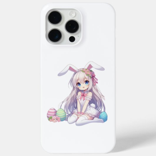 Coques Case-Mate iPhone mignon lapin d'anime de Pâques (Verso)