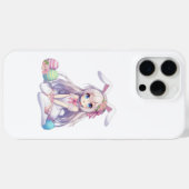 Coques Case-Mate iPhone mignon lapin d'anime de Pâques (Verso (horizontal))