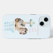 Coques Case-Mate iPhone Mignon lapin point bleu Bible croix pastel (Verso (horizontal))
