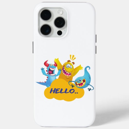 Coques Case-Mate iPhone mignon monstre dit bonjour (Verso)