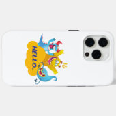 Coques Case-Mate iPhone mignon monstre dit bonjour (Verso (horizontal))