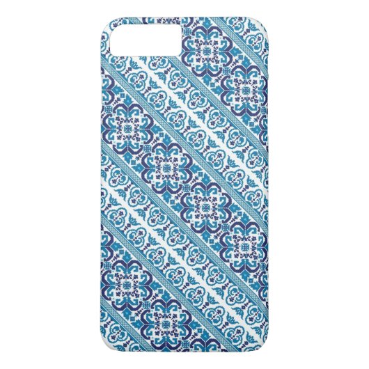 Coques Case-Mate iPhone Mignon motifs décoratifs ukrainiens bleus design (Dos)