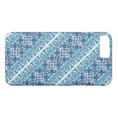 Coques Case-Mate iPhone Mignon motifs décoratifs ukrainiens bleus design (Dos (Horizontal))