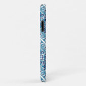 Coques Case-Mate iPhone Mignon motifs décoratifs ukrainiens bleus design (Dos/Droite)