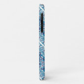 Coques Case-Mate iPhone Mignon motifs décoratifs ukrainiens bleus design (Dos/Gauche)