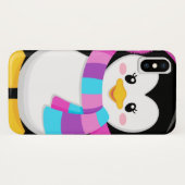 Coques Case-Mate iPhone mignon petit fille pingouin dessin animé (Dos (Horizontal))