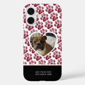 Coques Case-Mate iPhone mignon photo aquarelle Empreinte de patte Chien Co (Verso)
