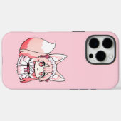 Coques Case-Mate iPhone Mignon Renarde Chibi Rose Pastel (Verso (horizontal))