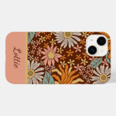 Coques Case-Mate iPhone Mignon Rétro Boho Floral Féminin (Verso (horizontal))