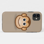 Coques Case-Mate iPhone mignon singe animé souriant (Dos (Horizontal))