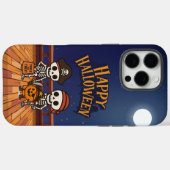 Coques Case-Mate iPhone mignon, squelettes et citrouille Halloween (Verso (horizontal))