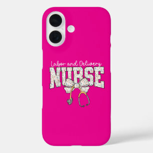 Coques iPhone 16 Mignon stéthoscope d'infirmière de travail et d'ac