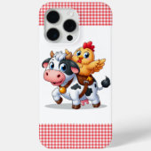 Coques Case-Mate iPhone mignon vache/poulet caricature (Verso)