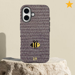 Coques iPhone 16 Mignonne abeille au crochet confortable personnali