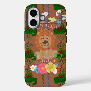 Coques iPhone 16 Mignonne Bébé Lion King : Hakuna Matata Design