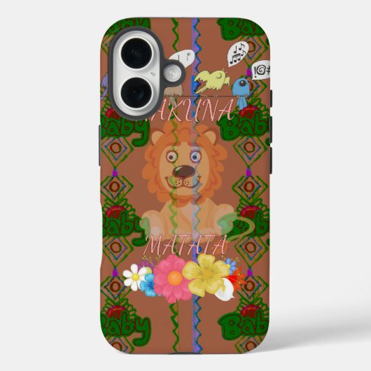 Coques Case-Mate iPhone Mignonne Bébé Lion King : Hakuna Matata Design (Verso)