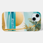 Coques Case-Mate iPhone Mignonne Boho Gold Abstrait Paysage De Plage Avec  (Verso (horizontal))